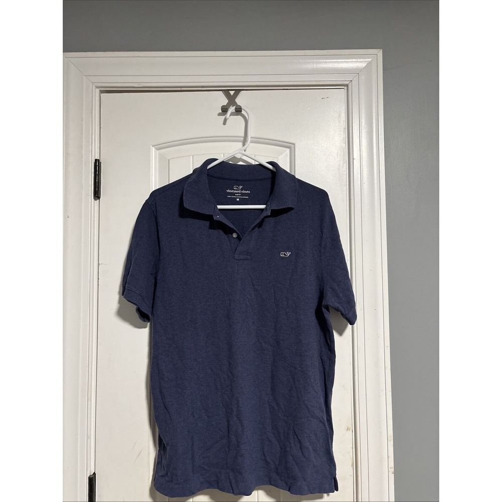 Vineyard Vines Mens Slim Fit Short Sleeve T Shirt Navy Blue Cotton Size M